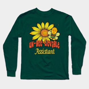 Unbelievable Assistant Sunflowers and Bees Long Sleeve T-Shirt